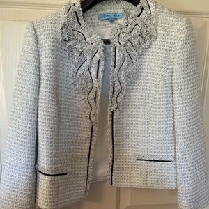 Black/white, tweed, embellished blazer